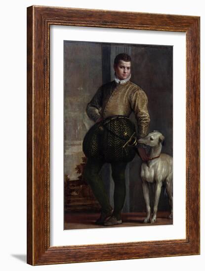 Boy with a Greyhound, c.1570s-Veronese-Framed Giclee Print