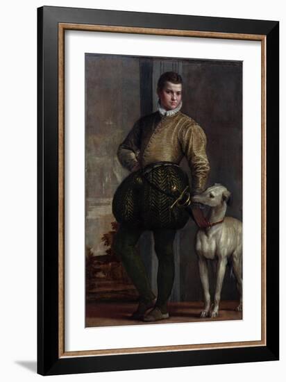 Boy with a Greyhound, c.1570s-Veronese-Framed Giclee Print