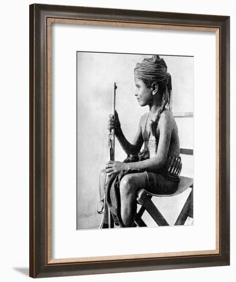 Boy with a Gun, Aden Protectorate, Arabia, 1936-null-Framed Giclee Print