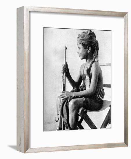 Boy with a Gun, Aden Protectorate, Arabia, 1936-null-Framed Giclee Print