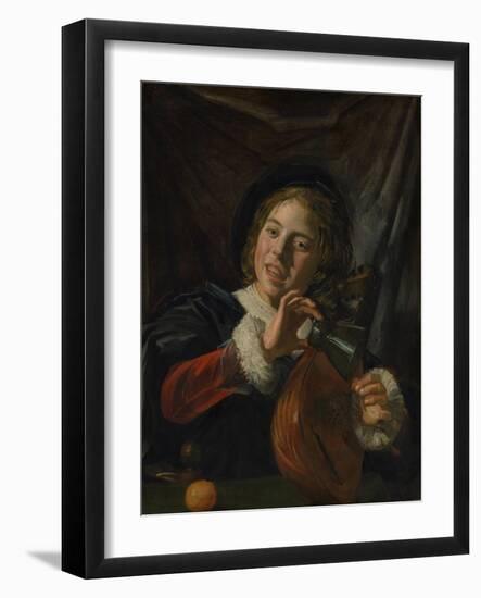 Boy with a Lute, c.1625-Frans Hals-Framed Giclee Print