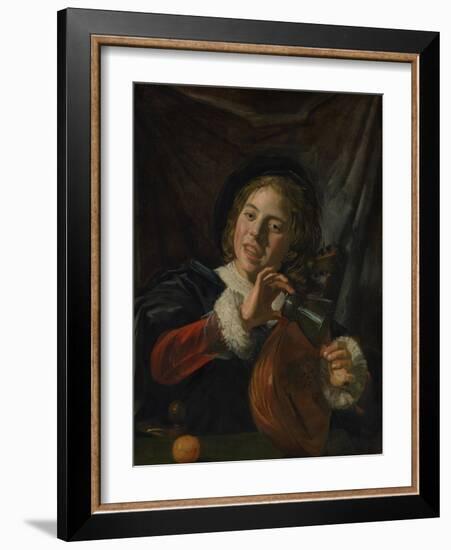 Boy with a Lute, c.1625-Frans Hals-Framed Giclee Print