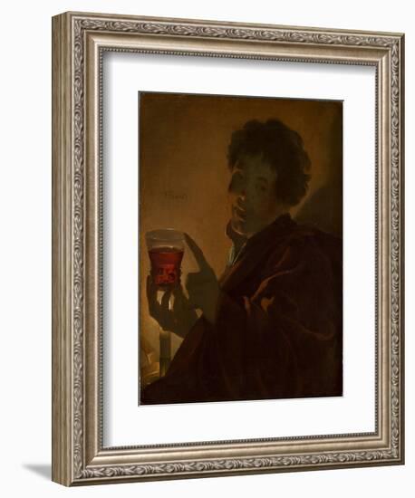 Boy with a Wineglass, 1623 (Oil on Canvas)-Hendrick Ter Brugghen-Framed Giclee Print