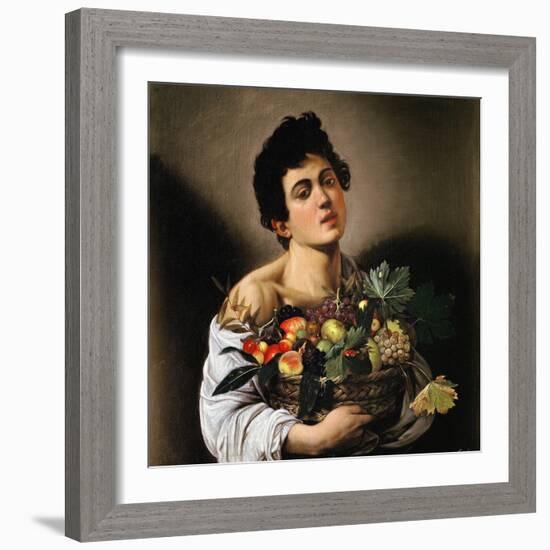 Boy with Basket of Fruit by Caravaggio-null-Framed Giclee Print