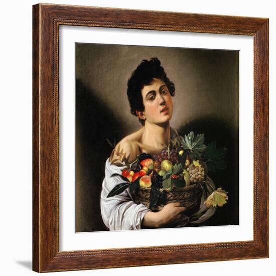 Boy with Basket of Fruit by Caravaggio-null-Framed Giclee Print