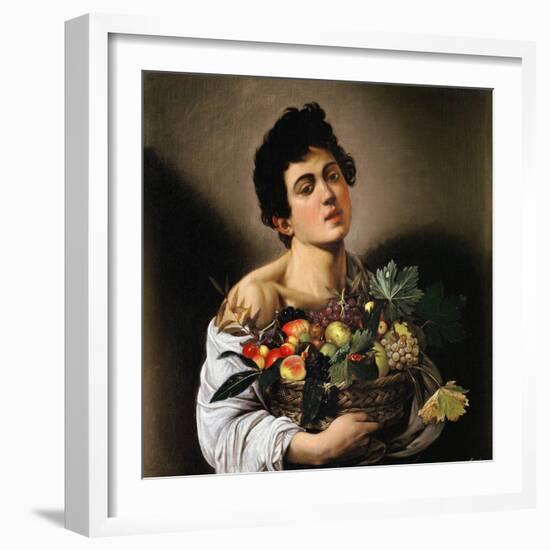 Boy with Basket of Fruit by Caravaggio-null-Framed Giclee Print