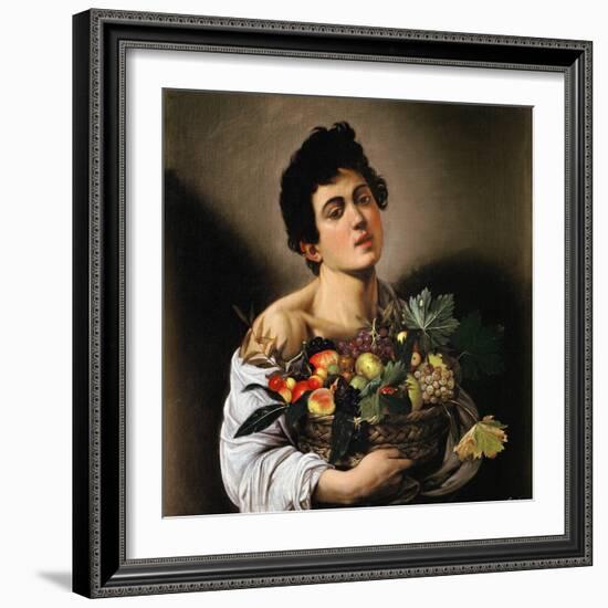 Boy with Basket of Fruit by Caravaggio-null-Framed Giclee Print