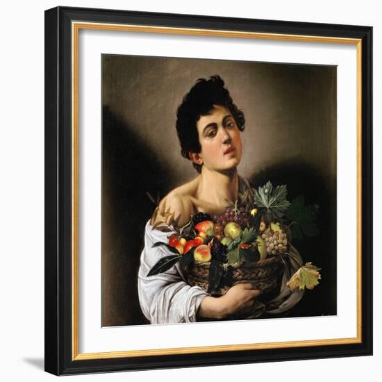 Boy with Basket of Fruit by Caravaggio-null-Framed Giclee Print