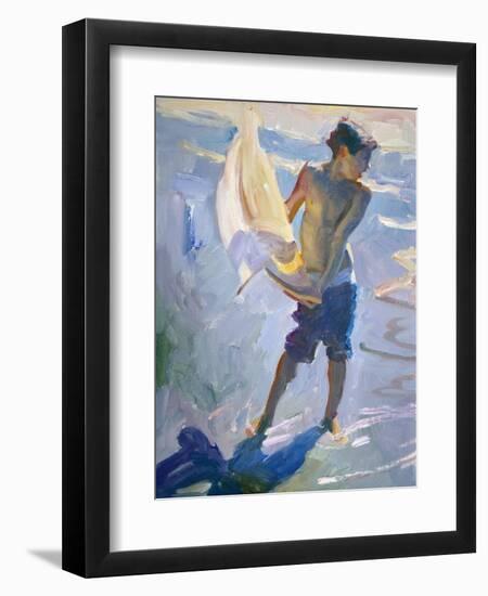 Boy With Boat-John Asaro-Framed Giclee Print