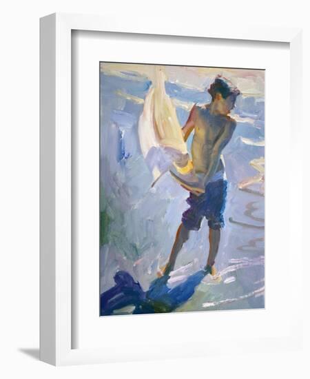 Boy With Boat-John Asaro-Framed Giclee Print