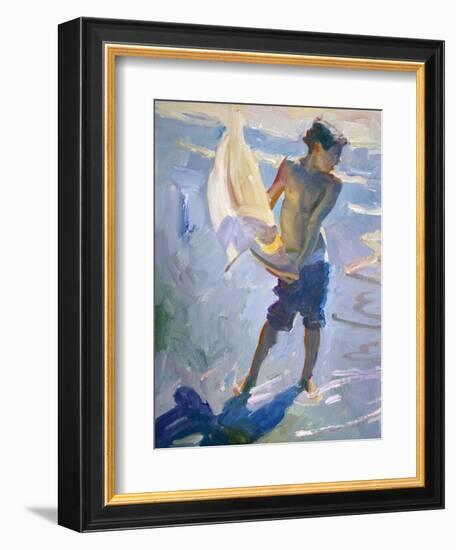 Boy With Boat-John Asaro-Framed Giclee Print