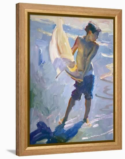 Boy With Boat-John Asaro-Framed Premier Image Canvas