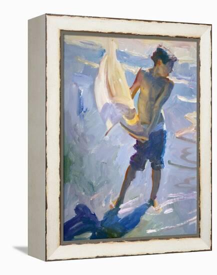 Boy With Boat-John Asaro-Framed Premier Image Canvas