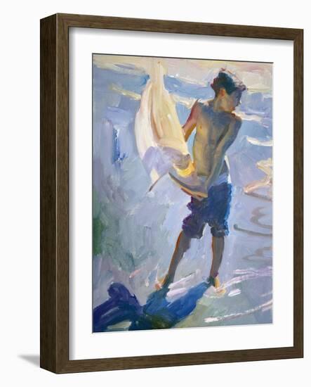 Boy With Boat-John Asaro-Framed Giclee Print