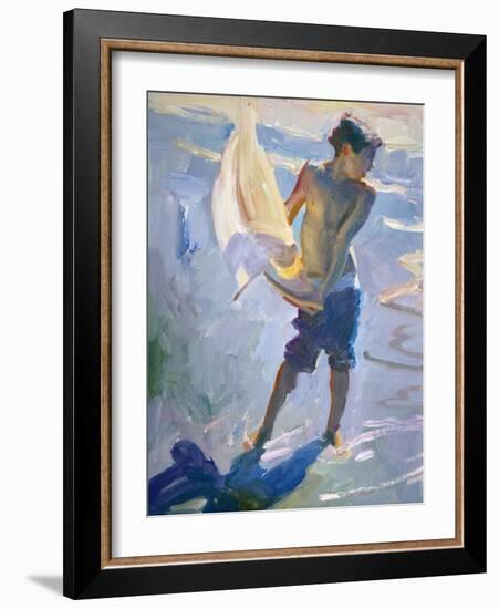 Boy With Boat-John Asaro-Framed Giclee Print