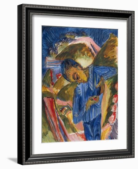 Boy with Candies, 1918 (Oil on Canvas)-Ernst Ludwig Kirchner-Framed Giclee Print