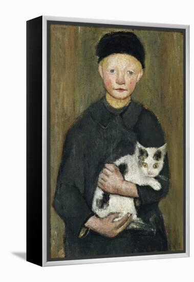 Boy with Cat-Paula Modersohn-Becker-Framed Premier Image Canvas