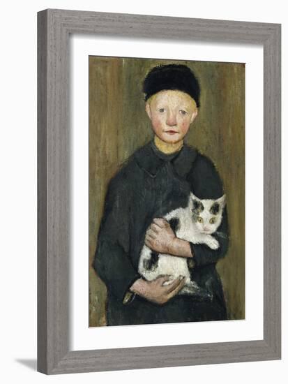 Boy with Cat-Paula Modersohn-Becker-Framed Giclee Print