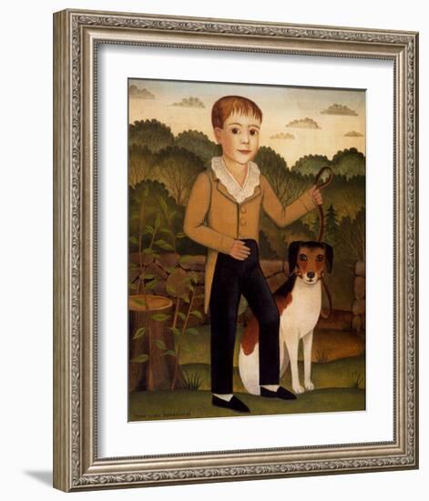 Boy with Dog-Diane Ulmer Pedersen-Framed Art Print