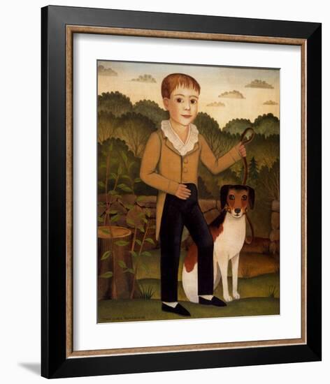 Boy with Dog-Diane Ulmer Pedersen-Framed Art Print