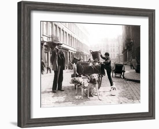 Boy with Dogcart, Antwerp, 1898-James Batkin-Framed Photographic Print