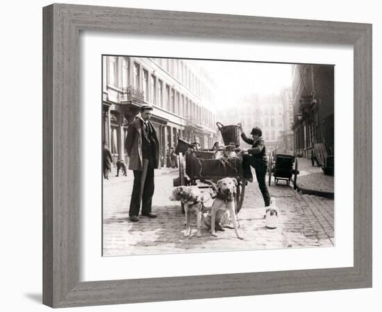 Boy with Dogcart, Antwerp, 1898-James Batkin-Framed Photographic Print