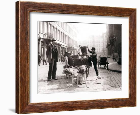 Boy with Dogcart, Antwerp, 1898-James Batkin-Framed Photographic Print