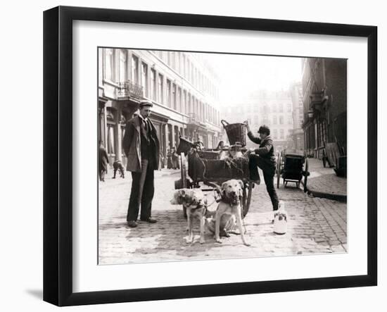 Boy with Dogcart, Antwerp, 1898-James Batkin-Framed Photographic Print