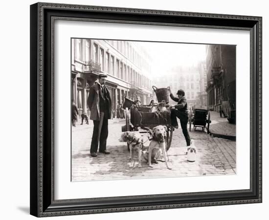 Boy with Dogcart, Antwerp, 1898-James Batkin-Framed Photographic Print