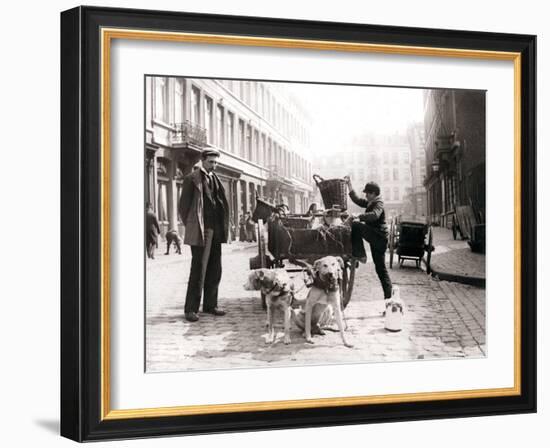 Boy with Dogcart, Antwerp, 1898-James Batkin-Framed Photographic Print