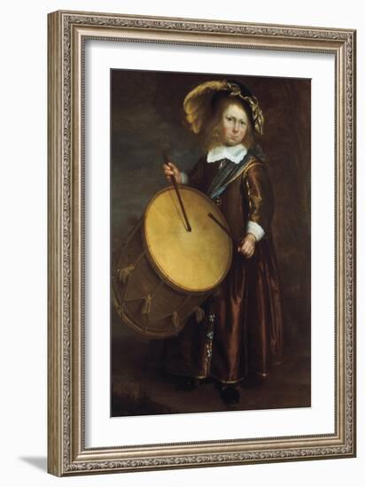 Boy with Drum, 17th Century-Rembrandt van Rijn-Framed Giclee Print