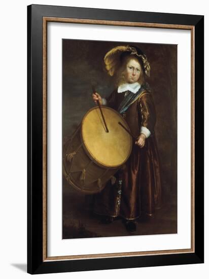 Boy with Drum, 17th Century-Rembrandt van Rijn-Framed Giclee Print