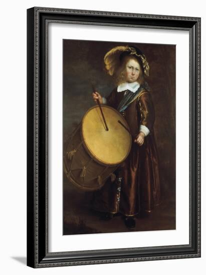 Boy with Drum, 17th Century-Rembrandt van Rijn-Framed Giclee Print