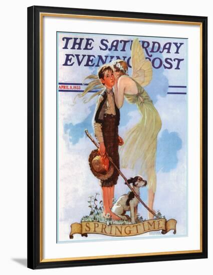 Boy with Fairy-Norman Rockwell-Framed Art Print