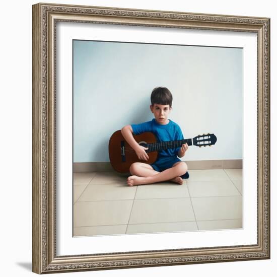 Boy with Guitar, 2013-Max Ferguson-Framed Giclee Print