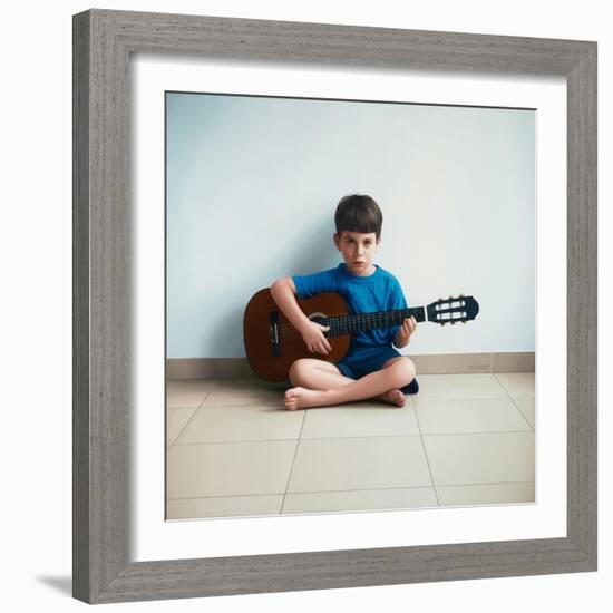 Boy with Guitar, 2013-Max Ferguson-Framed Giclee Print