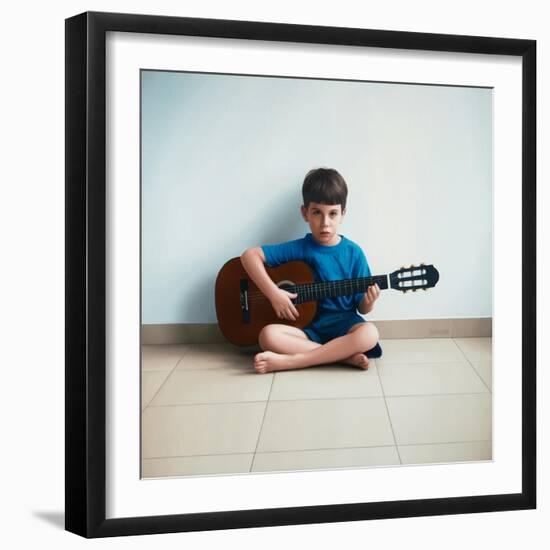 Boy with Guitar, 2013-Max Ferguson-Framed Giclee Print