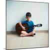 Boy with Guitar, 2013-Max Ferguson-Mounted Giclee Print