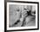 Boy with Punching Ball in the Living Room-null-Framed Photo