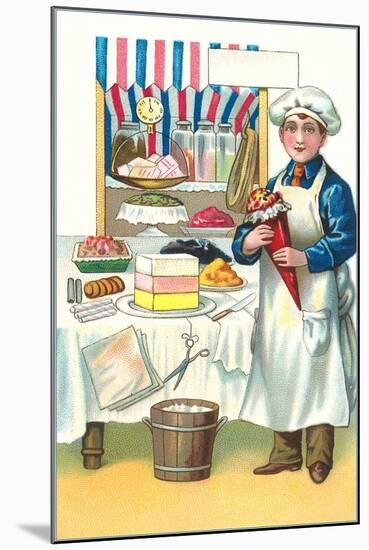 Boy with Various Desserts-Found Image Press-Mounted Giclee Print