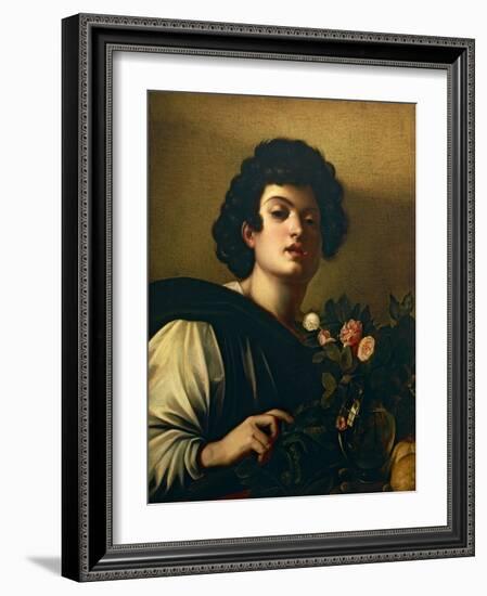 Boy with Vase of Roses-Caravaggio-Framed Giclee Print