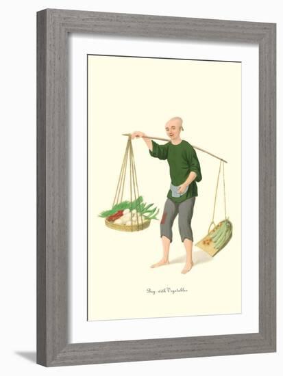 Boy with Vegetables-George Henry Malon-Framed Art Print