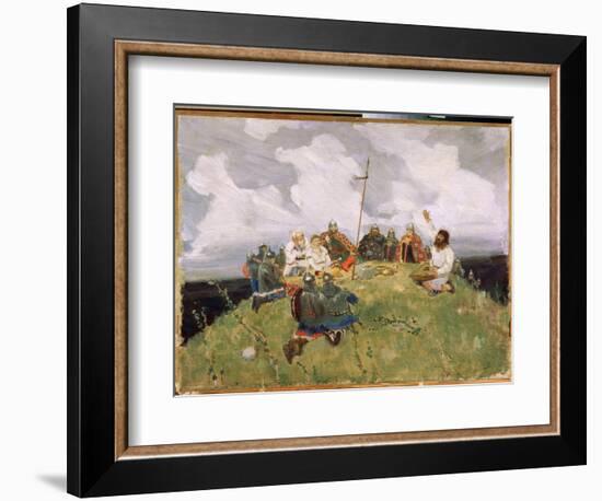 Boyan Jouant Du Gousli (Gusli, Housli, Husli) Au 11Eme Siecle (Boyan Playing Gusli) - Oeuvre De Vik-Victor Mikhailovich Vasnetsov-Framed Giclee Print