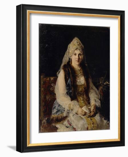 Boyar's Wife, 1880-Konstantin Yegorovich Makovsky-Framed Giclee Print