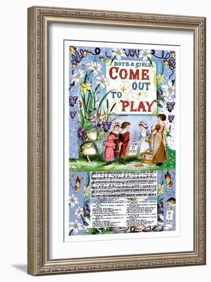 Boys and Girls Come Out to Play, c.1885-Walter Crane-Framed Art Print