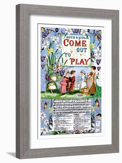 Boys and Girls Come Out to Play, c.1885-Walter Crane-Framed Art Print