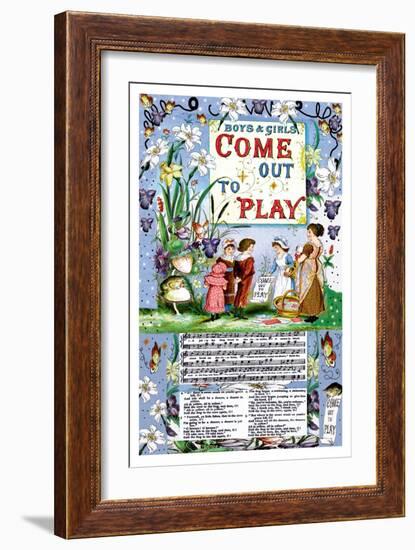 Boys and Girls Come Out to Play, c.1885-Walter Crane-Framed Art Print