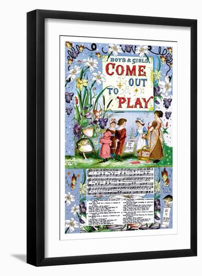 Boys and Girls Come Out to Play, c.1885-Walter Crane-Framed Art Print