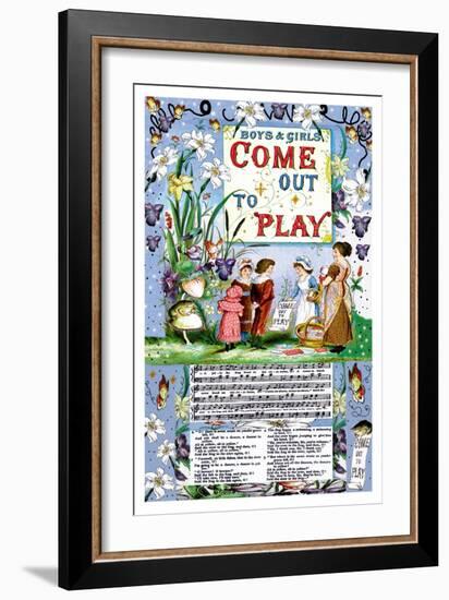 Boys and Girls Come Out to Play, c.1885-Walter Crane-Framed Art Print