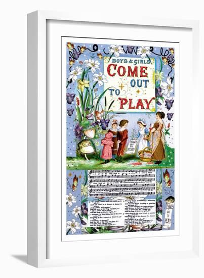 Boys and Girls Come Out to Play, c.1885-Walter Crane-Framed Art Print